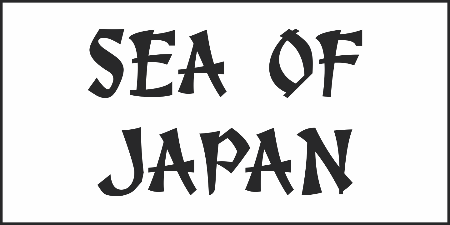 Example font Sea of Japan JNL #5